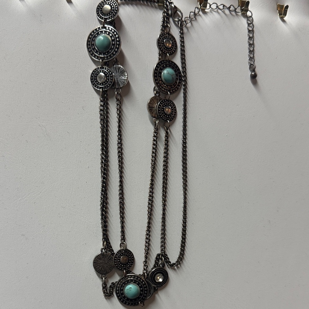 Silver and Turquoise Women's Necklace